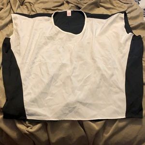 Black and white blouse